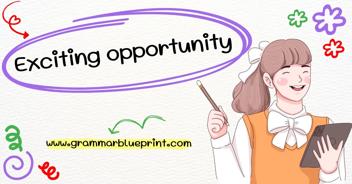 Exciting Opportunity: How to Seize the Moment for Career and Personal ...