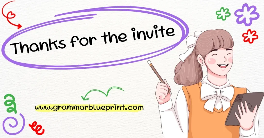 Thanks for the invite