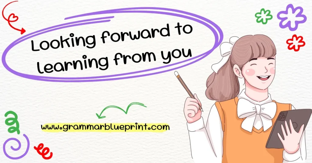 Looking forward to learning from you